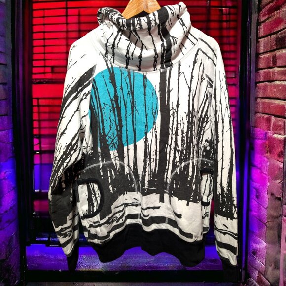 Judy Black Pullover Loose Turtleneck Made in Canada, Large - Picture 1 of 5